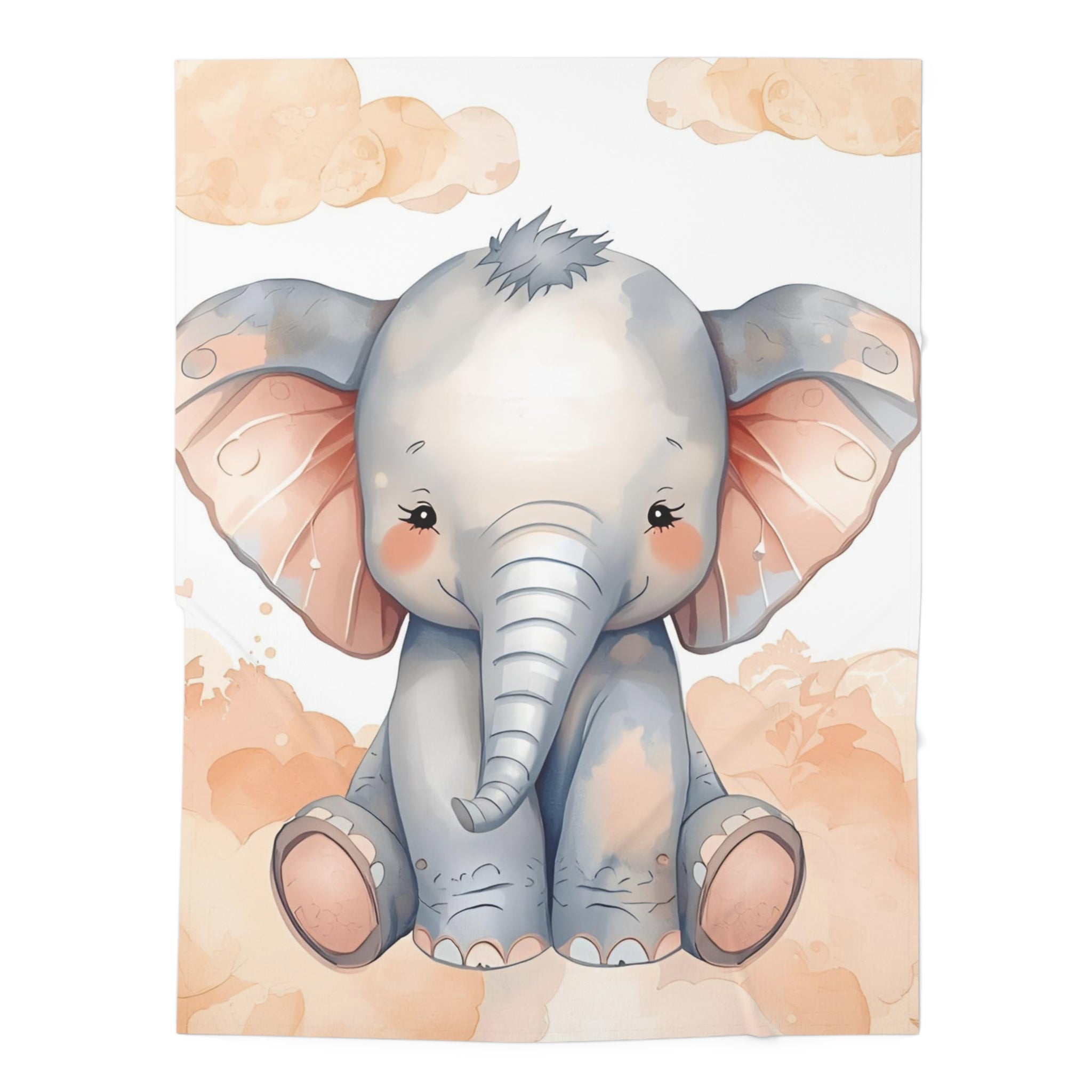 Cute Elephant Baby Swaddle Blanket Cozy Nursery Wrap Gift - Rosetta Creative Boutique